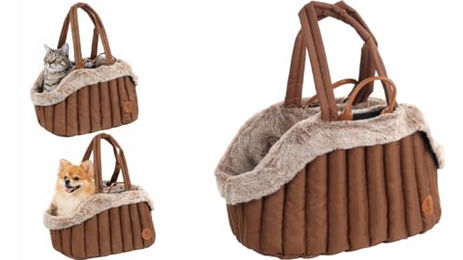 Flamingo Transportbox Tuke für kleine Tiere Braun aus wasserabweisendem Polyester Größe L – Bild 1 von 9