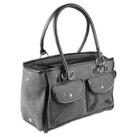 Produktbild von Flamingo Transporttasche Cilou Laura für kleine Hunde und Katzen Grau Stoff 45 x 25 x 27 cm