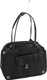 Flamingo Transporttasche für Hunde und Katzen aus Nylon in Schwarz Größe L 41 x 18 x 33 cm – Bild 1 von 3