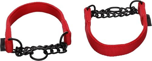Flamingo Trero Anti-Zug Hundehalsband aus Nylon und Metall mit Neopren in Rot XS – Bild 1 von 4
