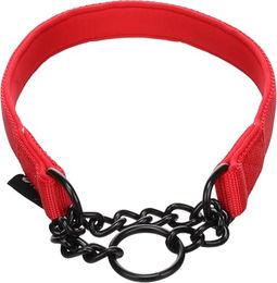 Flamingo Trero Anti-Zug Hundehalsband aus Nylon und Neopren mit Metall in Rot Grösse M 38-50cm – Bild 1 von 3