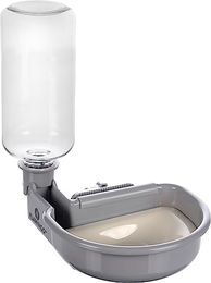 Flamingo Trinkspender Wassernapf mit Flasche für Drahtkäfig Grau 480ml aus Kunststoff - 480 ml – Bild 1 von 6