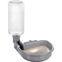 Produktbild von Flamingo Trinkspender Wassernapf mit Flasche für Drahtkäfig Grau 480ml aus Kunststoff - 480 ml