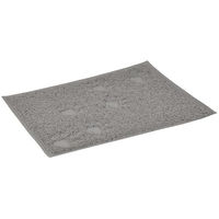 Produktbild von Flamingo Tumbi Katzentoiletten Vorleger aus Kunststoff Grau 40 x 60 cm - 40 cm