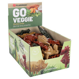 Flamingo Veggie Dino Hundesnack Glutenfrei und Ohne Zucker Größe M 1,8kg - 60 x 30 g – Bild 1 von 3