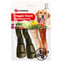 Produktbild von Flamingo Veggie Zahnpasta Mix Zahnpflege-Snack vegan ohne tierisches Protein 13 cm