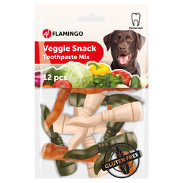 Produktbild von Flamingo Veggie Zahnpasta Mix Zahnpflege-Snack vegan und ohne tierisches Protein
