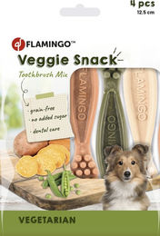 Flamingo Veggie Zahnpflege-Snack Zahnbürste für Hunde, vegan und getreidefrei, 160 g – Bild 1 von 4