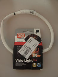 Flamingo Visio Light LED Leuchtschlauch Halsband Weiß wasserabweisend mit Akku – Bild 1 von 2