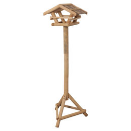 Flamingo Vogelhaus Lucar aus Naturholz mit Ständer – Bild 1 von 2