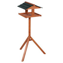 Produktbild von Flamingo Vogelhaus Reykjavik aus Holz auf Ständer in Braun 41x119x42 cm