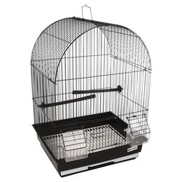 Flamingo Vogelkäfig Alor 2 Schwarz für Kanarienvögel aus Metall 34,5x28x48,5 cm – Bild 1 von 10