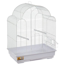 Flamingo Vogelkäfig Bali Weiß für Wellensittiche 42x30x58 cm aus Metall – Bild 1 von 4