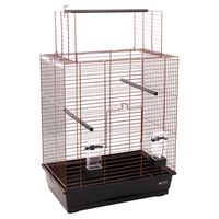 Produktbild von Flamingo Vogelkäfig Halura für Sittiche und Wellensittiche Kupfer Schwarz 54x34x65 cm