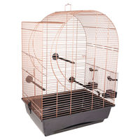 Produktbild von Flamingo Vogelkäfig Kelby Voliere für Wellensittiche Kupfer Schwarz 45x32x64 cm