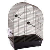 Produktbild von Flamingo Vogelkäfig Klara 2 für Wellensittiche aus Metall in Beige und Schwarz 45x28x62,5 cm