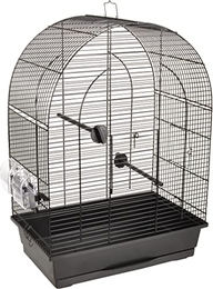Flamingo Vogelkäfig Klara 2 für Wellensittiche aus Metall Schwarz 45x28x62,5 cm – Bild 1 von 6