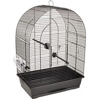 Produktbild von Flamingo Vogelkäfig Klara 2 für Wellensittiche aus Metall Schwarz 45x28x62,5 cm