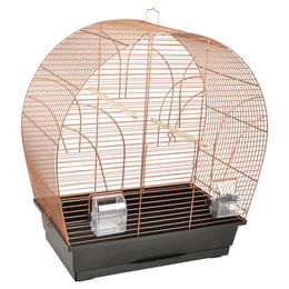 Flamingo Vogelkäfig Saga Sittichkäfig Kupfer Schwarz 51x28x55 cm mit Zubehör – Bild 1 von 9
