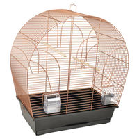 Produktbild von Flamingo Vogelkäfig Saga Sittichkäfig Kupfer Schwarz 51x28x55 cm mit Zubehör