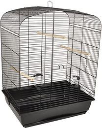 Flamingo Vogelkäfig Seva Schwarz für Wellensittiche 54x39x71 cm aus Metall – Bild 1 von 7