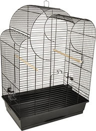 Flamingo Vogelkäfig Wammer 1 Schwarz für Wellensittiche 54x34x75 cm aus Metall – Bild 1 von 7