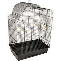 Produktbild von Flamingo Vogelkäfig Wammer 1 Schwarz für Wellensittiche 54x34x75 cm aus Metall