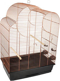 Flamingo Vogelkäfig Wammer 1 Voliere für Wellensittiche Kupfer/Schwarz Metall 54x34x75 cm – Bild 1 von 8