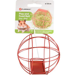 Flamingo Vogelspielzeug Bällchen aus Metall Rot 10 cm – Bild 1 von 1