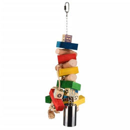 Produktbild von Flamingo Vogelspielzeug Rainbow Bell Multi aus Holz für Papageien 52cm