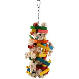 Produktbild von Flamingo Vogelspielzeug Regenbogen aus Holz für Vögel und Papageien 40 cm