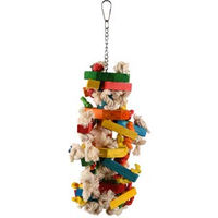 Produktbild von Flamingo Vogelspielzeug Regenbogen aus Holz für Vögel und Papageien 40 cm
