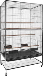 Flamingo Voliere Valor für Papageien Anthrazit 94x58,5x153 cm aus Metall pulverbeschichtet mit Rollen – Bild 1 von 4