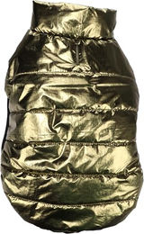 Flamingo Wasa Gold Hundemantel Winter wasserabweisend mit Fleecefutter Gold Mini Rückenlänge 20 cm – Bild 1 von 4