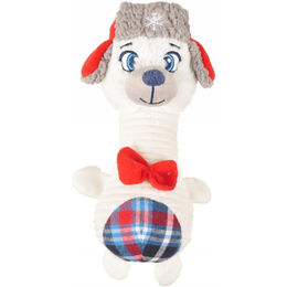 Produktbild von Flamingo Weihnachtsedition Hundespielzeug Eisbär Dumbbell Plüschspielzeug 27cm