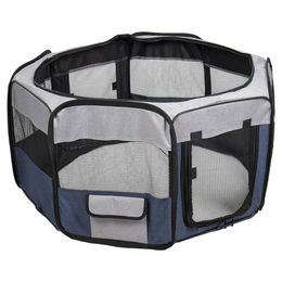 Flamingo Welpenfreilauf Flavio Hund Grau Blau 84 x 84 x 43 cm – Bild 1 von 6