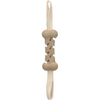 Produktbild von Flamingo Wilga Kauspielzeug Knochen mit Seil aus Bambus und TPR Braun 36 cm
