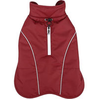 Produktbild von Flamingo Wintermantel Ragna Rot aus weichem Fleece mit reflektierenden Streifen und Spritzwasserschutz