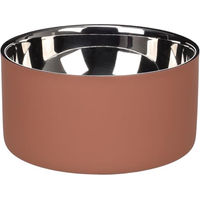 Produktbild von Flamingo Xara Hundenapf aus Edelstahl in Silber und Rosa 700 ml Ø 15 cm - 700 ml