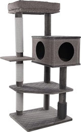 Flamingo XXL Kratzbaum Fulgur Grau für Katzen 76x58x125cm – Bild 1 von 9