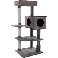Produktbild von Flamingo XXL Kratzbaum Fulgur Grau für Katzen 76x58x125cm