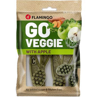 Produktbild von Flamingo Zahnpflege-Snack Hund Veggie Zahnbürste mit Apfel glutenfrei und ohne Zucker 160g - 4 x 160 g