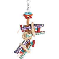 Produktbild von Flamingo Zazoe Papageienspielzeug mit Bällen und Perlen bunt 40cm