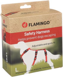 Flamingo Zera Sicherheitsgeschirr für Hunde aus Nylon in Rot Größe L – Bild 1 von 4