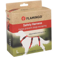 Produktbild von Flamingo Zera Sicherheitsgeschirr für Hunde aus Nylon in Rot Größe L
