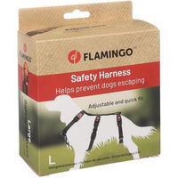 Produktbild von Flamingo Zera Sicherheitsgeschirr für Hunde Schwarz Größe L aus Nylon