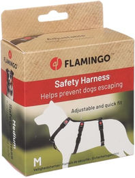 Flamingo Zera Sicherheitsgeschirr für Hunde Schwarz Größe M aus Nylon – Bild 1 von 3