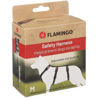Produktbild von Flamingo Zera Sicherheitsgeschirr für Hunde Schwarz Größe M aus Nylon