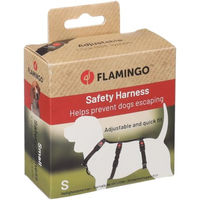 Produktbild von Flamingo Zera Sicherheitsgeschirr für Hunde Schwarz Größe S aus Nylon