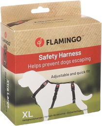 Flamingo Zera Sicherheitsgeschirr für Hunde Schwarz XL aus Nylon – Bild 1 von 4